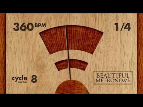 360 BPM 1/4 Wood Metronome HD