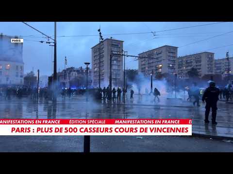 Paris : «plus de 500 casseurs s'en prennent aux forces de l'ordre» en fin de cortège
