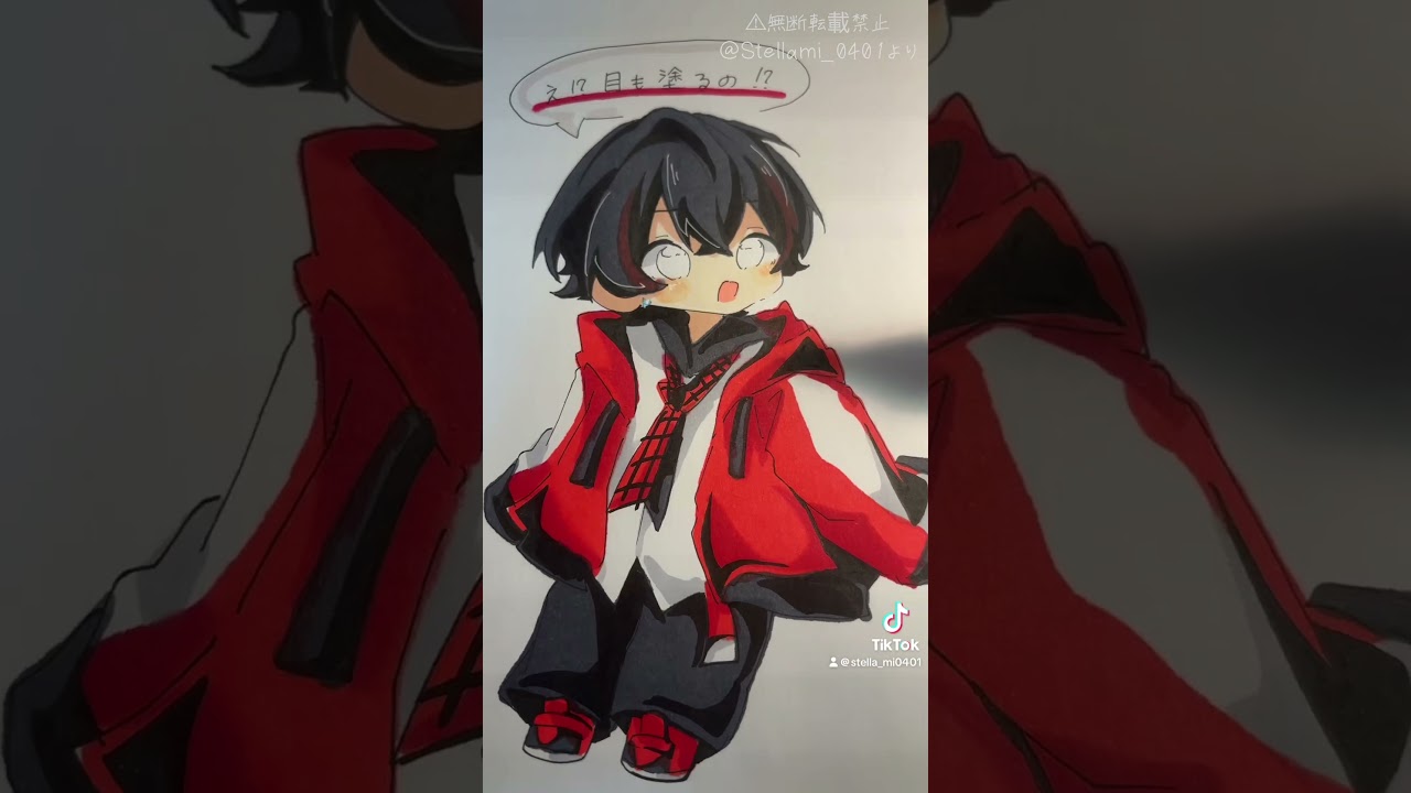 からぴちのゆあんくんを色塗りしてみました！ #からぴち #ぴちあーと #カラフルピーチ #ゆあんくん #色塗り動画 #Stellaの色塗り動画🍀