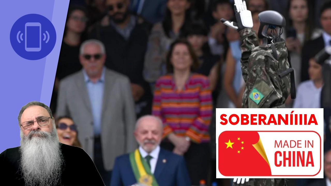 LULA desfila ROBÔ DOMÉSTICO CHINÊS em CIMA de PNEUS CARECAS para fingir SOBERANÍIIIA
