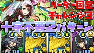 【パズドラ】十字不要！リーダー固定チャレンジ３ノクティス編成２パターン【遅延集め】