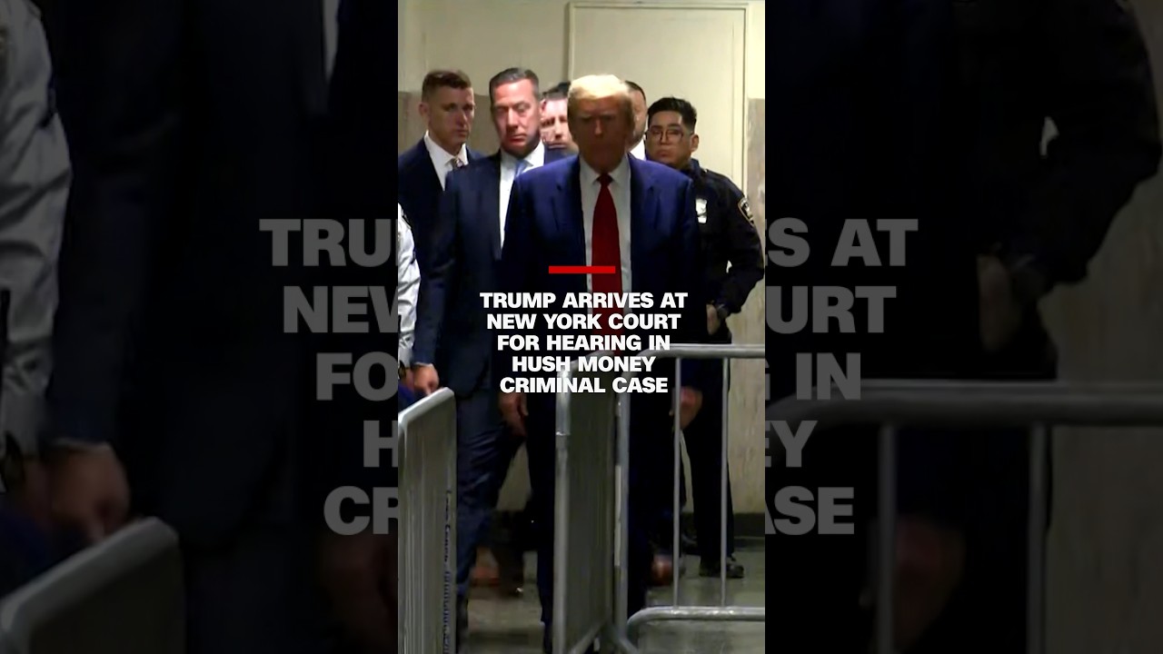 Trump arrives at New York court for hearing in hush money criminal case