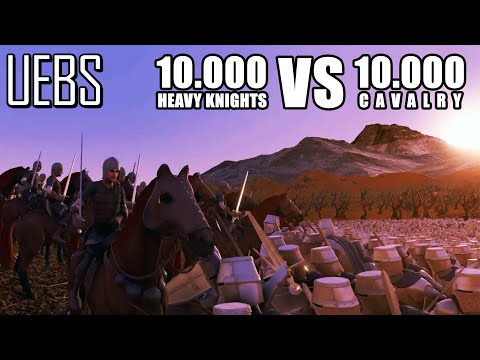 Medieval: 10.000 Heavy Knights VS 10.000 Cavalrys | Ultimate Epic Battle Simulator UEBS 4K