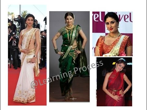 10 Different and Awesome saree draping styles/ways @DIYPROCESSBYHEMA Video