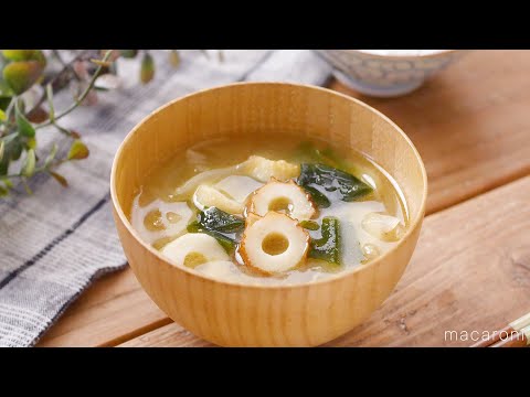 ちくわとわかめの味噌汁