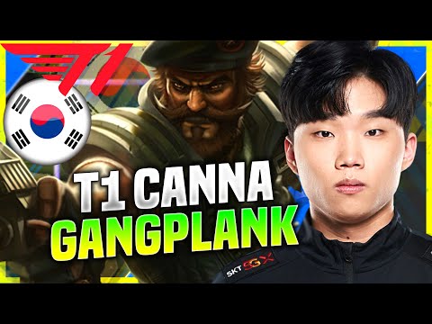 CANNA DESTROYING WITH GANGPLANK! - T1 Canna Plays Gangplank Top vs Renekton! | KR SoloQ Patch 10.22
