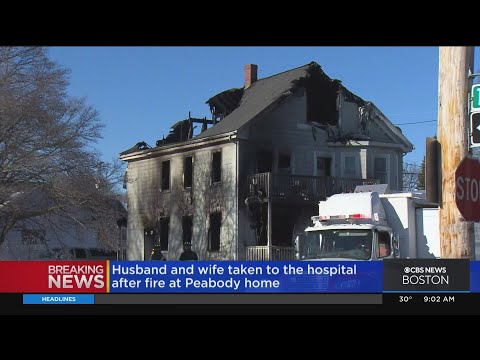 Husband And Wife Rushed To Hospital After Fire Tears Through Peabody Home
