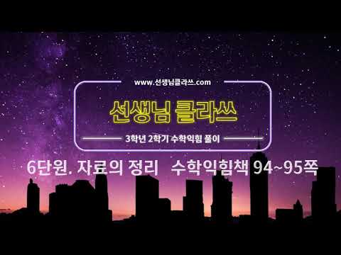 [선생님클라쓰] 수학익힘책 94,95쪽 문제풀이