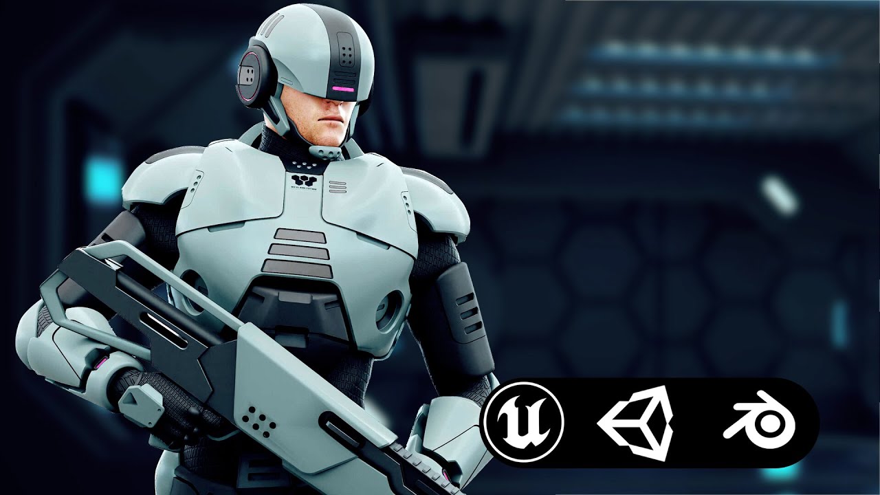 Cyborg Sol-70 Auto-Rig Pro Rigged For Mixamo Unreal Engine Unity 3D Model
