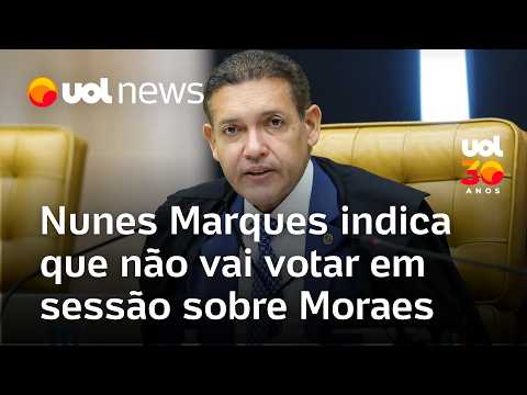 Kassio Nunes Marques indica a colegas que vai se declarar impedido em sessão sobre Moraes