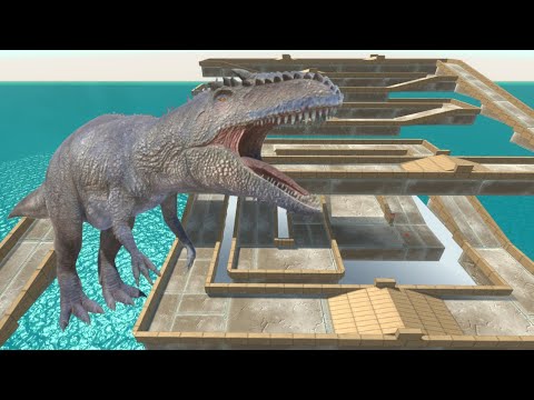 ALL DINOSAUE ESCAPE FROM GIGANOTOSAURUS - Animal Revolt Battle Simulator