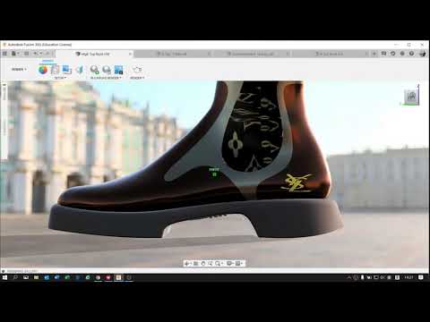 The Fusion 360 - 3D footwear design.