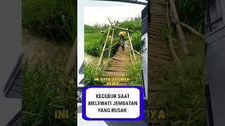 Download lagu FALLING INTO THE WATER WHILE CROSSING A BRIDGE #viral #sad #falling mp3