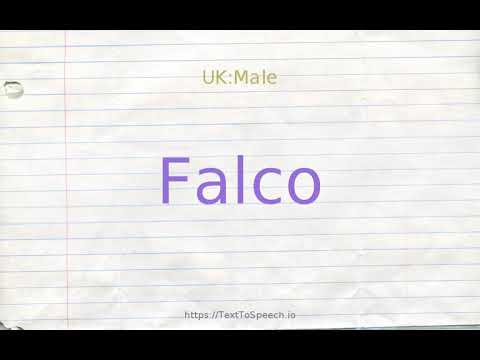 How to pronounce falco