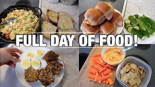 WHAT I EAT IN A DAY WITH TIME STAMPS! | LARGE FAMILY MOM MEAL PREP