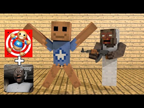 Monster School : GRANNY HORROR VS KICK THE BUDDY GAME CHALLENGE! Minecraft Animation
