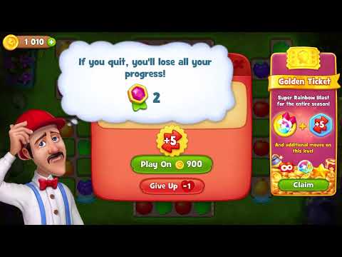 Gardenscapes Hard Level 3236 in 13 moves