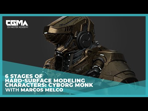 6 Stages of Hard-Surface Modeling Characters: Cyborg Monk | Marcos Melco