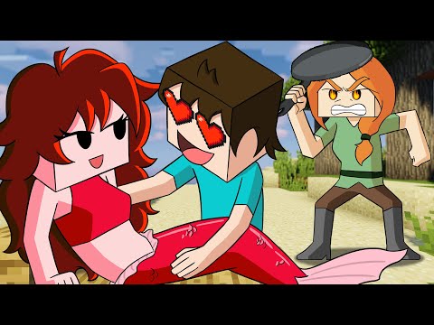 Sky Minec - The Minecraft life | Mermaid's love story vs Alex, Steve | SPEEDRUNNER Minecraft animation