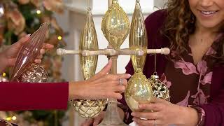 Simply Stunning Set of 6 Glass Ornaments by Janine Graff on QVC
