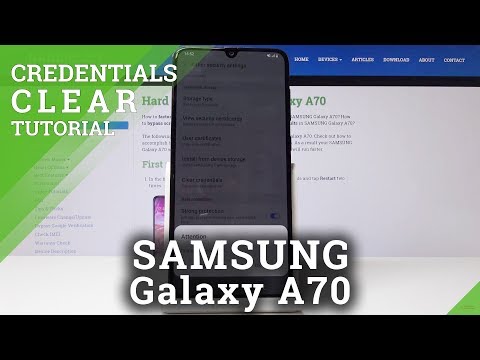 How to Clear Credentials in SAMSUNG Galaxy A70 - Remove Certificates