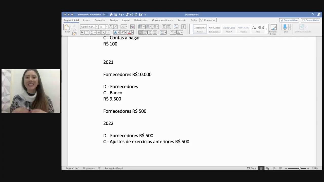 Ajustes de Exercícios Anteriores