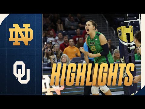 Irish Win It In a 5 Set Thriller! | Highlights vs Oklahoma | Notre Dame Volleyball