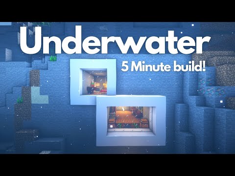 Minecraft: How To Build Simple Underwater Starter House! (5 Minutes!)