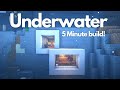 Minecraft: How To Build Simple Underwater Starter House! (5 Minutes!)