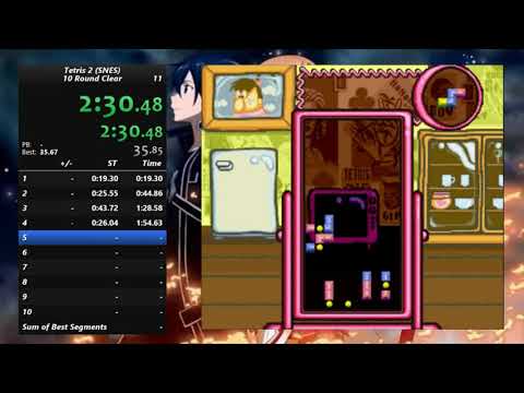 Tetris 2 (SNES) - 10 Round Clear - 5:43.260