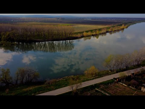 Nistru river sunset landscape 4k part1