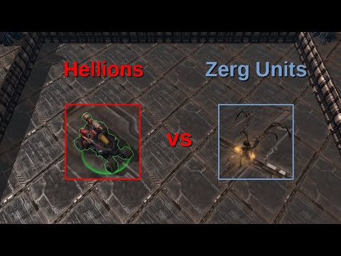 Starcraft 2 | Hellions vs Zerg Ground Units | No Upgrade | Who win?