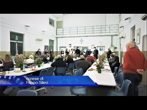 Servizio del Tg di TvPrato sulla cena alla Mensa La Pira
