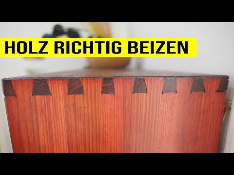 Instructions for staining wood // How to stain wood properly // Water-based stain