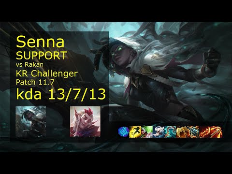 Senna Support & Maokai vs Rakan & Tristana - KR Challenger 13/7/13 Patch 11.7 // [롤] 세나 vs 라칸 서폿