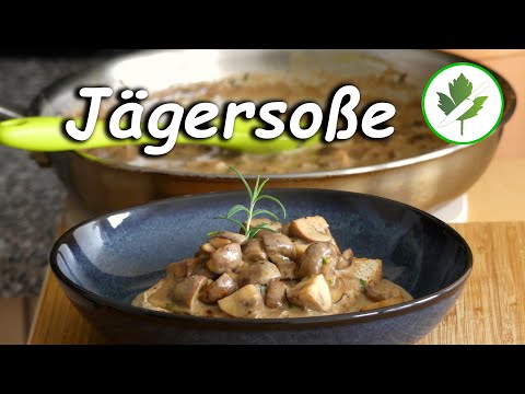 Mein Rezept für Jägersoße - Champignonrahmsoße Jäger Art