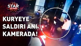 Kaldırımdaki Adama Hafifçe Çarpan Kurye Saldırıya Uğradı