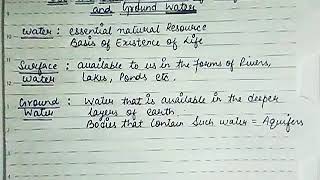 Use And Over Exploitation Of Surface And Ground Water