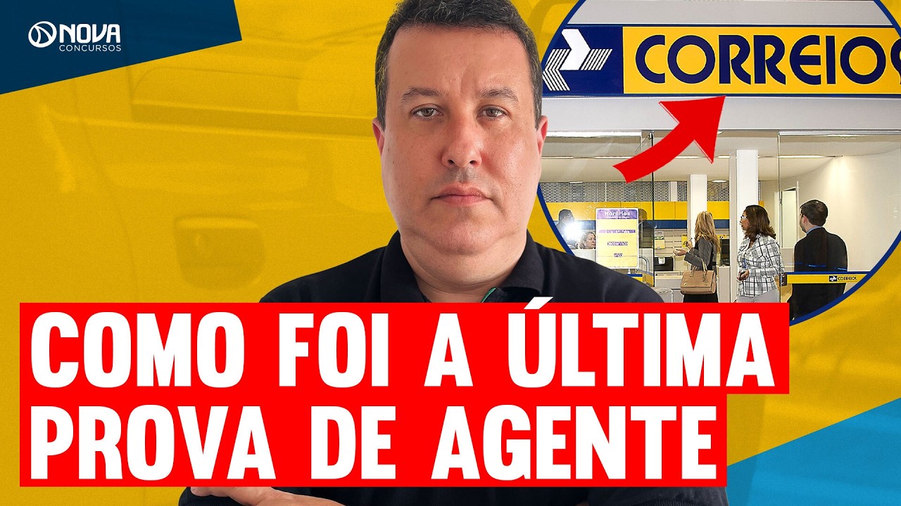 COMO FOI A ÚLTIMA PROVA PARA AGENTE DOS CORREIOS 🎯