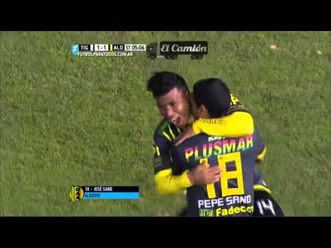 Gol de Sand. Tigre 1 - Aldosivi 1. Fecha 15. Primera División 2015. FPT.