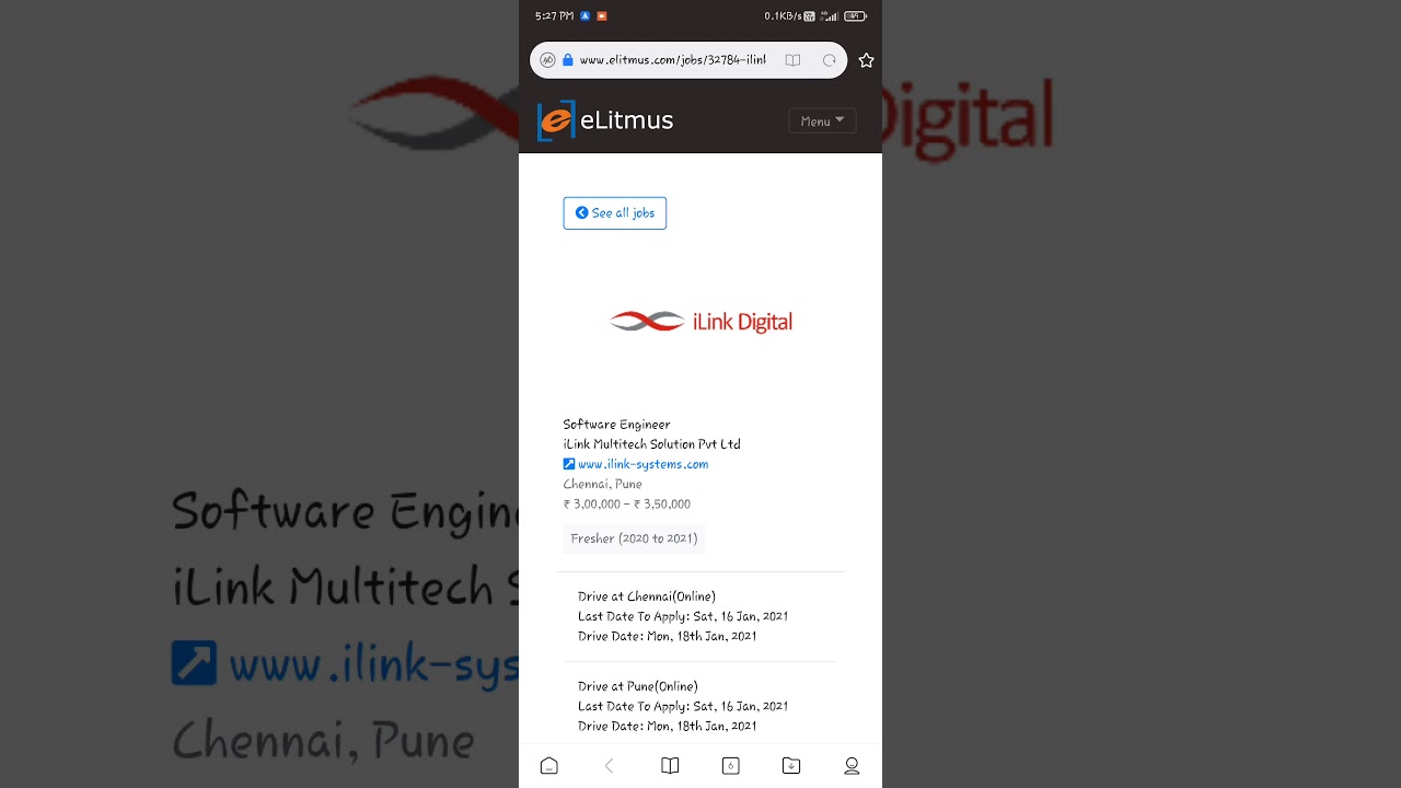 iLink Digital - Software Engineer - 3.5LPA
