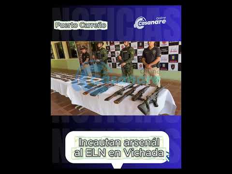 Ejército incauta arsenal del ELN en Puerto Carreño, Vichada, en operación contra el Frente José Dani
