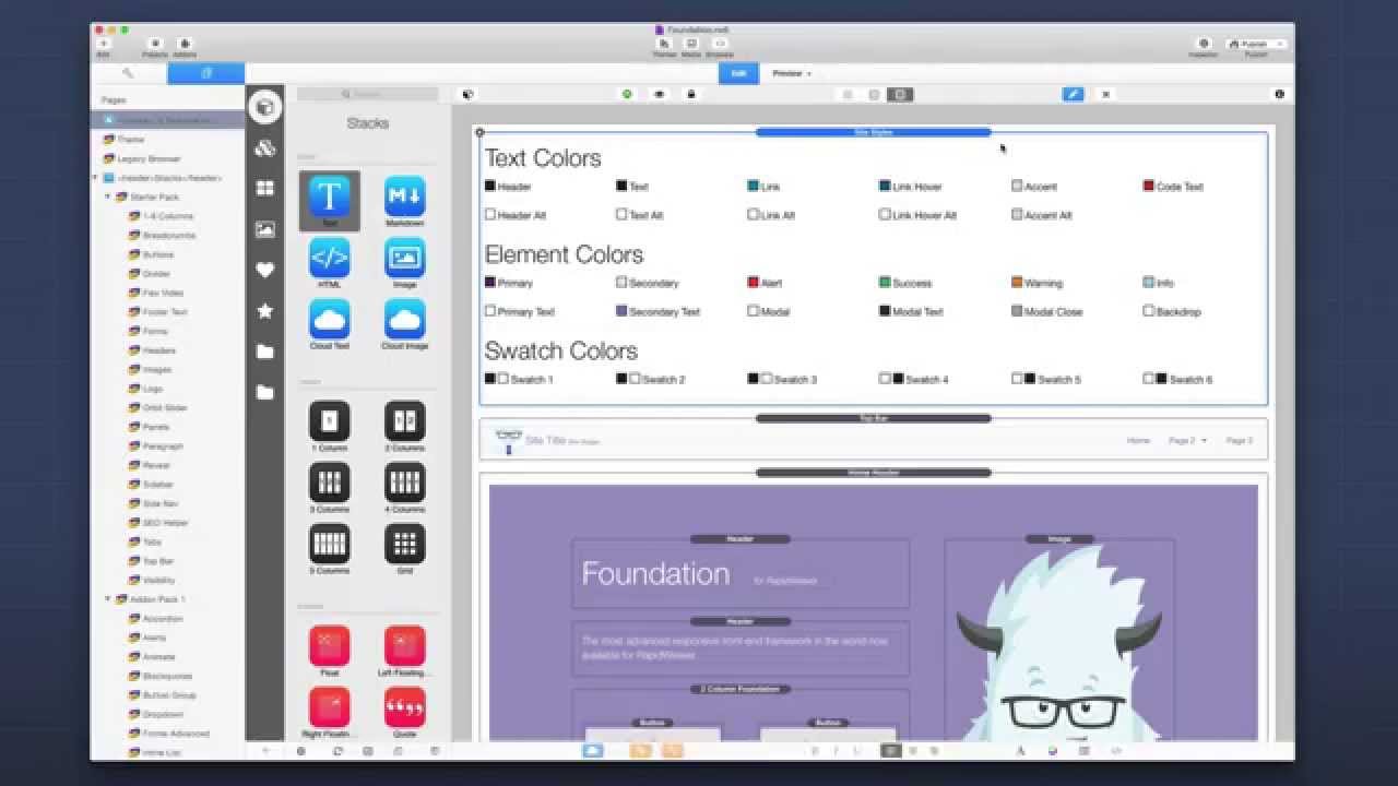 Foundation for RapidWeaver v1.5 Update