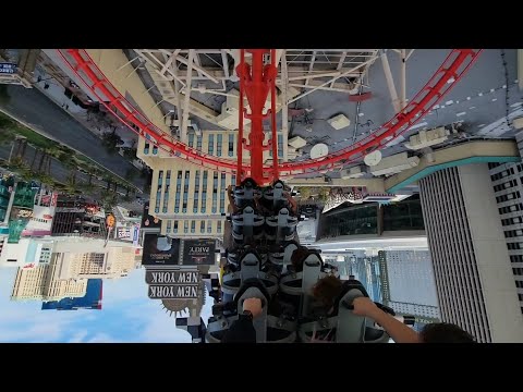 Back row point of view footage of Big Apple Coaster