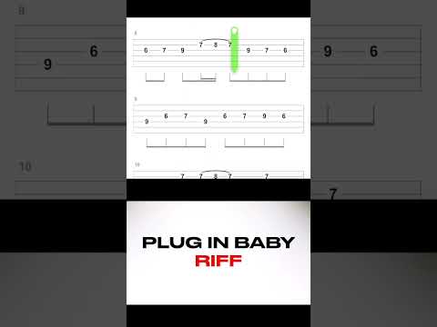 Plug In Baby Main Riff 🎸 | Tabs On Screen
