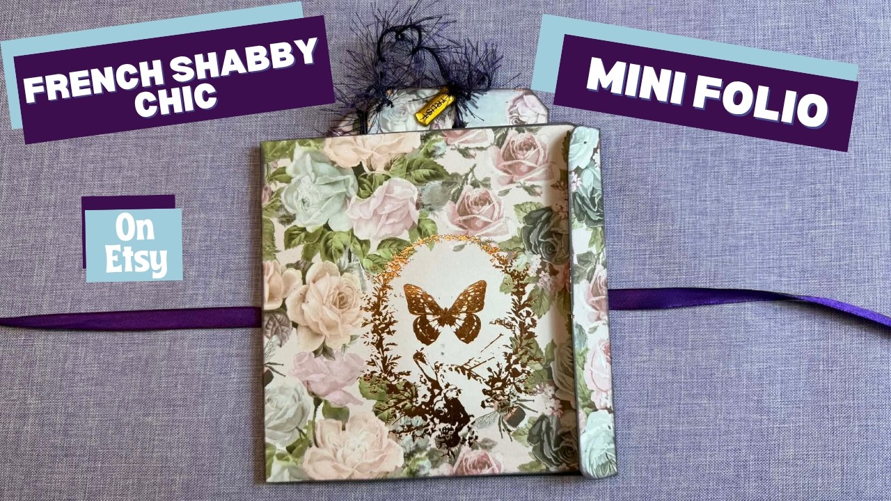 French Shabby Chic Spring Mini Folio Flip Through | Handmade Album FOR SALE in My Etsy Shop