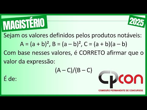 Resolva Questão de ÁLGEBRA na Prova da Banca CPCON