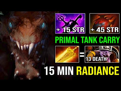 WTF 15Min Radiance AoE Stomping DPS Nonstop Godlike Tank Carry Primal Beast OP Onslaught Dota 2