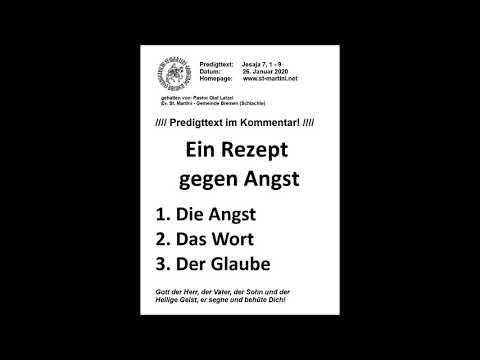 26.01.2020 - Ein Rezept gegen Angst
