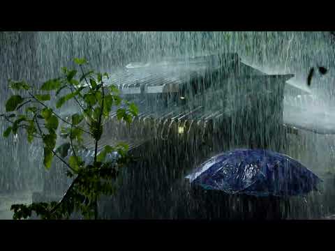 BEAT INSOMNIA to DEEP SLEEP with Torrential Rain & Powerful Thunder Sounds at Night | Rain for Sleep